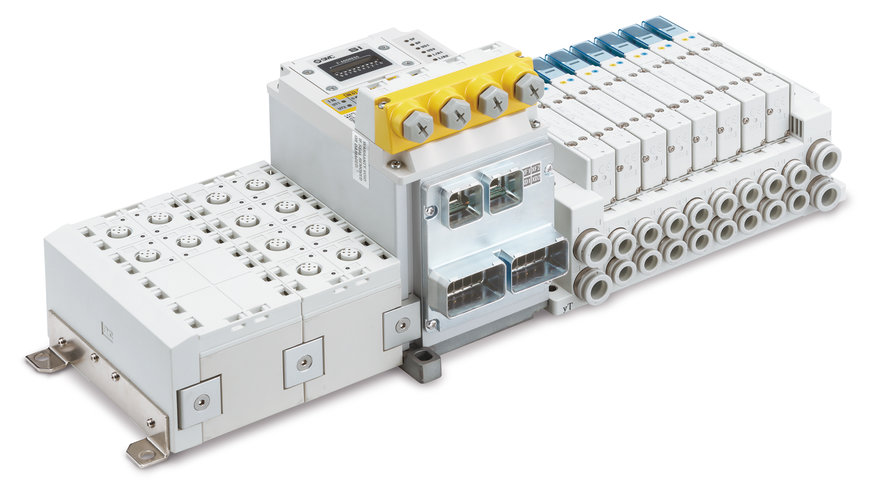 SMC: Modulares Feldbussystem der Serie EX245-FPS1 mit PROFIsafe und Glasfaserverbindung